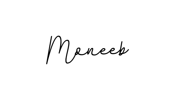 Design your own signature with our free online signature maker. With this signature software, you can create a handwritten (BallpointsItalic-DORy9) signature for name Moneeb. Moneeb signature style 11 images and pictures png
