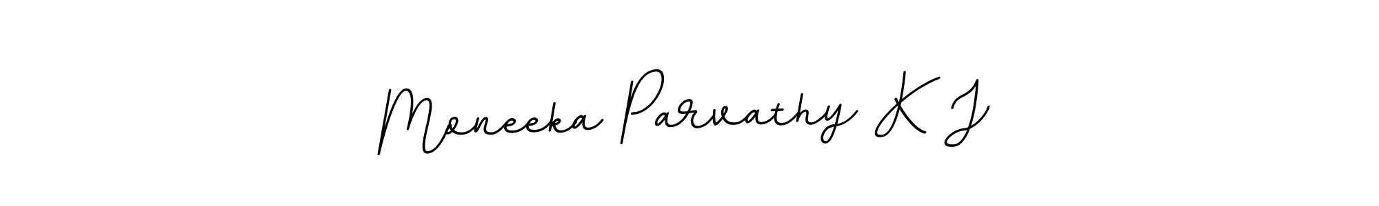 How to make Moneeka Parvathy K J signature? BallpointsItalic-DORy9 is a professional autograph style. Create handwritten signature for Moneeka Parvathy K J name. Moneeka Parvathy K J signature style 11 images and pictures png