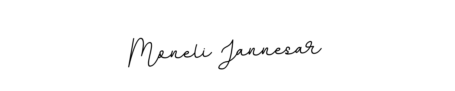 Use a signature maker to create a handwritten signature online. With this signature software, you can design (BallpointsItalic-DORy9) your own signature for name Moneli Jannesar. Moneli Jannesar signature style 11 images and pictures png