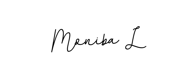 The best way (BallpointsItalic-DORy9) to make a short signature is to pick only two or three words in your name. The name Moniba L include a total of six letters. For converting this name. Moniba L signature style 11 images and pictures png