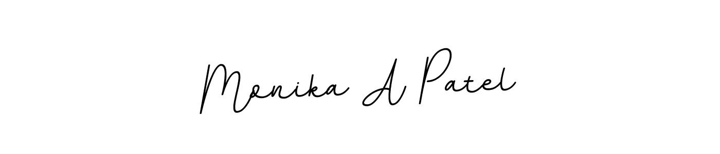 Design your own signature with our free online signature maker. With this signature software, you can create a handwritten (BallpointsItalic-DORy9) signature for name Monika A Patel. Monika A Patel signature style 11 images and pictures png