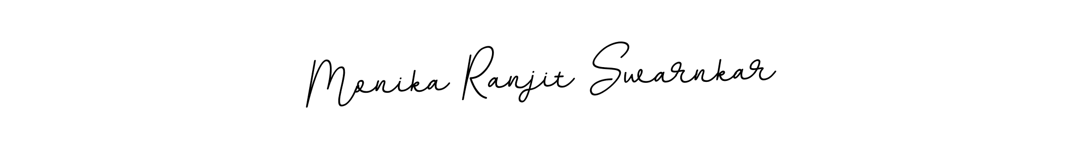 This is the best signature style for the Monika Ranjit Swarnkar name. Also you like these signature font (BallpointsItalic-DORy9). Mix name signature. Monika Ranjit Swarnkar signature style 11 images and pictures png