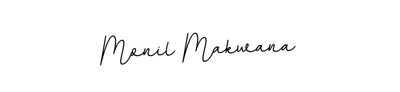 Use a signature maker to create a handwritten signature online. With this signature software, you can design (BallpointsItalic-DORy9) your own signature for name Monil Makwana. Monil Makwana signature style 11 images and pictures png