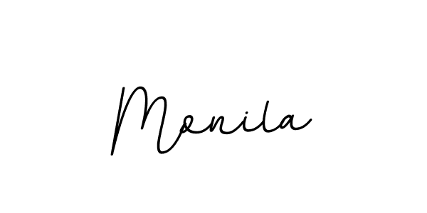 Create a beautiful signature design for name Monila. With this signature (BallpointsItalic-DORy9) fonts, you can make a handwritten signature for free. Monila signature style 11 images and pictures png
