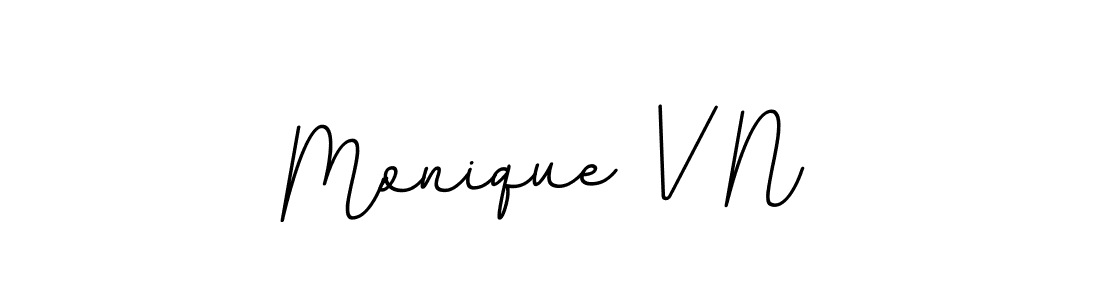 Create a beautiful signature design for name Monique V N. With this signature (BallpointsItalic-DORy9) fonts, you can make a handwritten signature for free. Monique V N signature style 11 images and pictures png