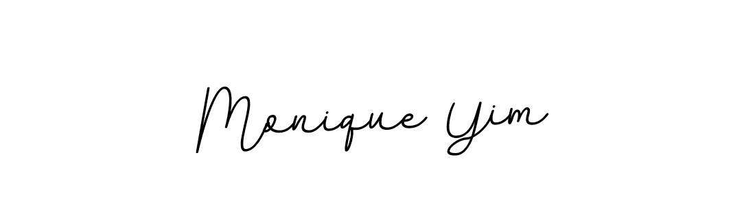 Design your own signature with our free online signature maker. With this signature software, you can create a handwritten (BallpointsItalic-DORy9) signature for name Monique Yim. Monique Yim signature style 11 images and pictures png