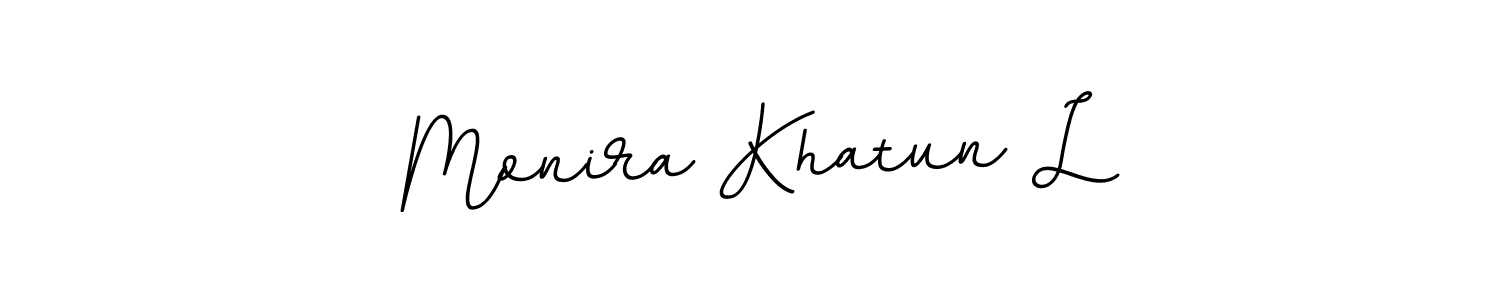 Make a beautiful signature design for name Monira Khatun L. With this signature (BallpointsItalic-DORy9) style, you can create a handwritten signature for free. Monira Khatun L signature style 11 images and pictures png