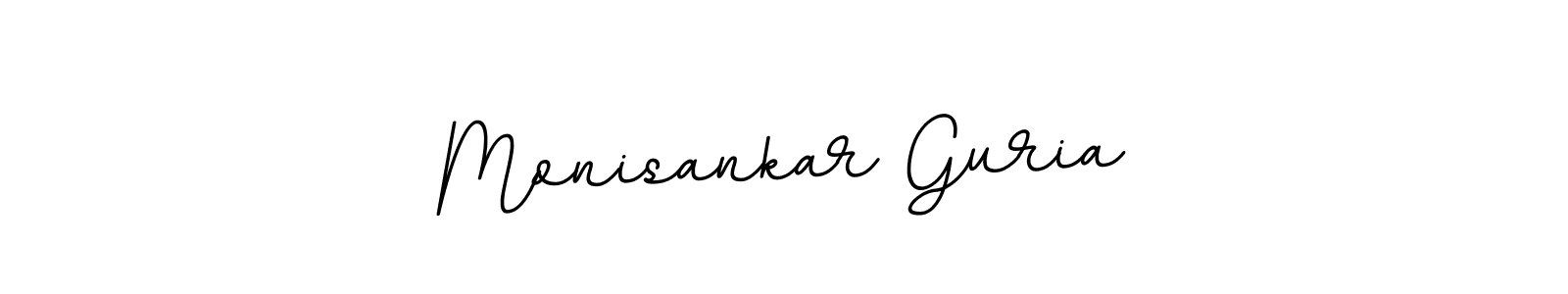 How to make Monisankar Guria name signature. Use BallpointsItalic-DORy9 style for creating short signs online. This is the latest handwritten sign. Monisankar Guria signature style 11 images and pictures png