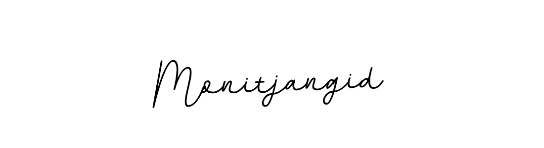 You should practise on your own different ways (BallpointsItalic-DORy9) to write your name (Monitjangid) in signature. don't let someone else do it for you. Monitjangid signature style 11 images and pictures png
