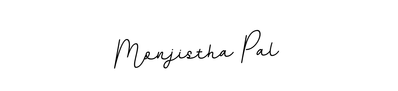 How to make Monjistha Pal name signature. Use BallpointsItalic-DORy9 style for creating short signs online. This is the latest handwritten sign. Monjistha Pal signature style 11 images and pictures png