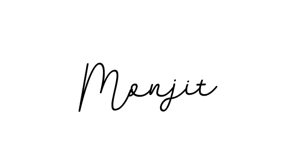 Use a signature maker to create a handwritten signature online. With this signature software, you can design (BallpointsItalic-DORy9) your own signature for name Monjit. Monjit signature style 11 images and pictures png