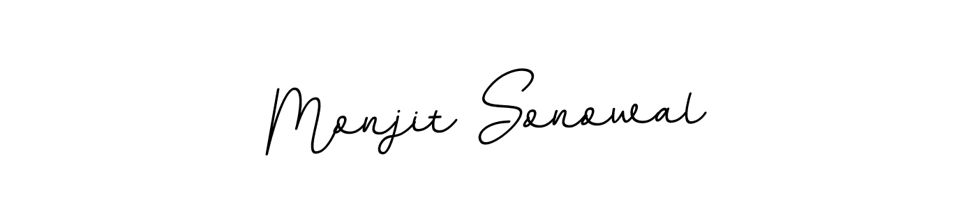 Create a beautiful signature design for name Monjit Sonowal. With this signature (BallpointsItalic-DORy9) fonts, you can make a handwritten signature for free. Monjit Sonowal signature style 11 images and pictures png