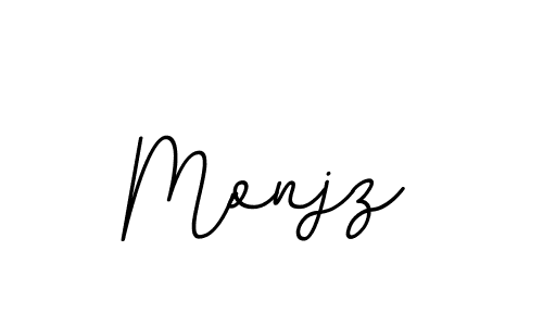 Make a beautiful signature design for name Monjz. With this signature (BallpointsItalic-DORy9) style, you can create a handwritten signature for free. Monjz signature style 11 images and pictures png