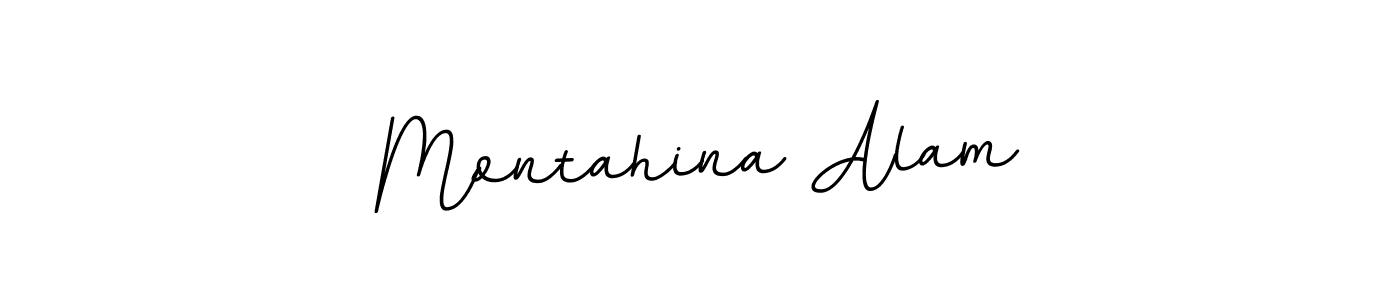 Make a beautiful signature design for name Montahina Alam. With this signature (BallpointsItalic-DORy9) style, you can create a handwritten signature for free. Montahina Alam signature style 11 images and pictures png