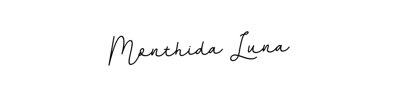 How to make Monthida Luna signature? BallpointsItalic-DORy9 is a professional autograph style. Create handwritten signature for Monthida Luna name. Monthida Luna signature style 11 images and pictures png