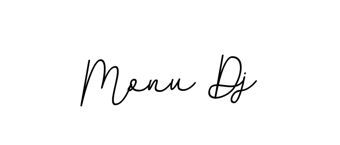 Use a signature maker to create a handwritten signature online. With this signature software, you can design (BallpointsItalic-DORy9) your own signature for name Monu Dj. Monu Dj signature style 11 images and pictures png