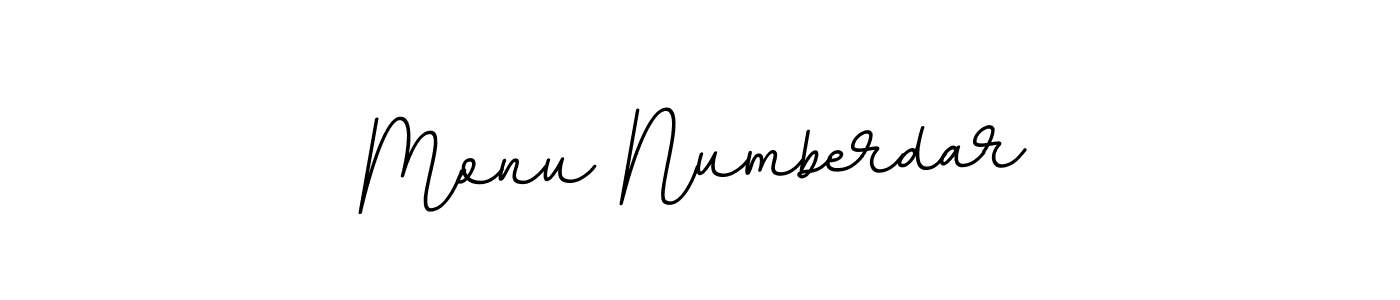 How to make Monu Numberdar name signature. Use BallpointsItalic-DORy9 style for creating short signs online. This is the latest handwritten sign. Monu Numberdar signature style 11 images and pictures png