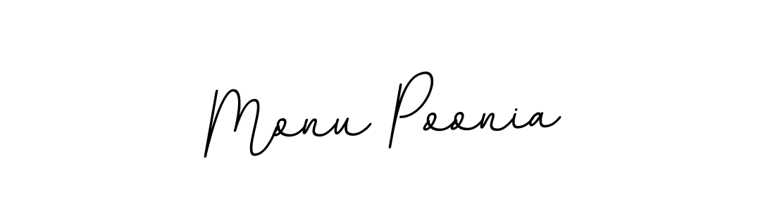 Make a beautiful signature design for name Monu Poonia. With this signature (BallpointsItalic-DORy9) style, you can create a handwritten signature for free. Monu Poonia signature style 11 images and pictures png