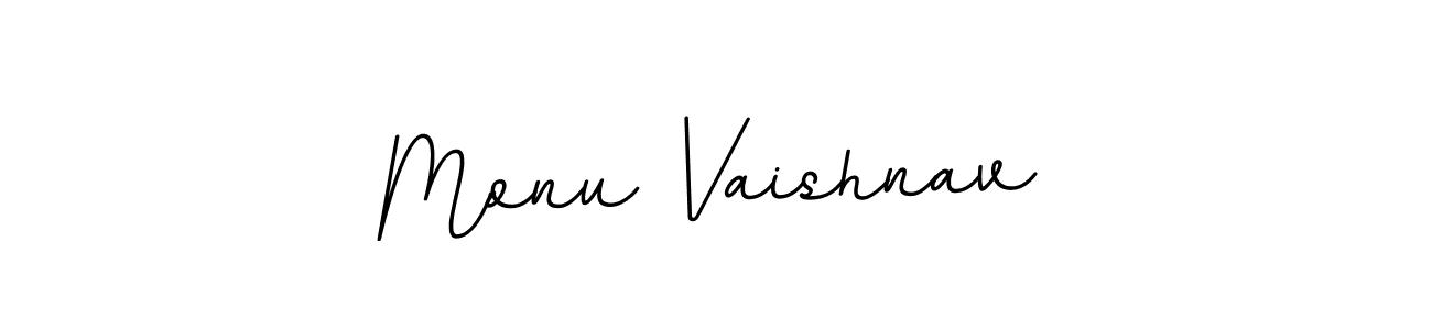 How to make Monu Vaishnav name signature. Use BallpointsItalic-DORy9 style for creating short signs online. This is the latest handwritten sign. Monu Vaishnav signature style 11 images and pictures png