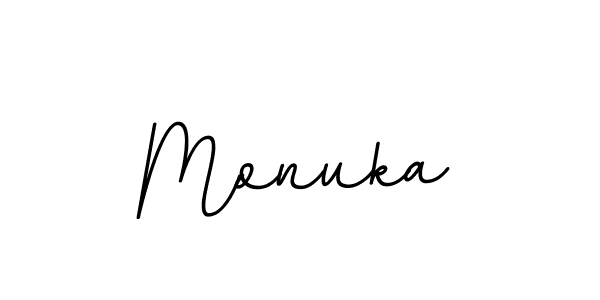 Make a beautiful signature design for name Monuka. With this signature (BallpointsItalic-DORy9) style, you can create a handwritten signature for free. Monuka signature style 11 images and pictures png