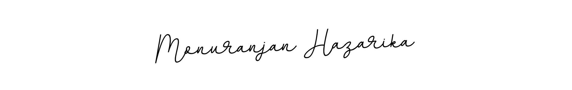 Make a beautiful signature design for name Monuranjan Hazarika. With this signature (BallpointsItalic-DORy9) style, you can create a handwritten signature for free. Monuranjan Hazarika signature style 11 images and pictures png