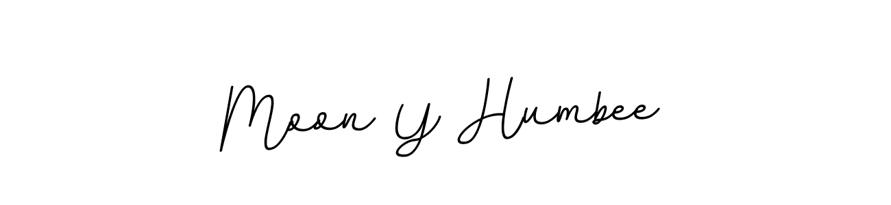 Design your own signature with our free online signature maker. With this signature software, you can create a handwritten (BallpointsItalic-DORy9) signature for name Moon Y Humbee. Moon Y Humbee signature style 11 images and pictures png