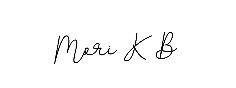 Use a signature maker to create a handwritten signature online. With this signature software, you can design (BallpointsItalic-DORy9) your own signature for name Mori K B. Mori K B signature style 11 images and pictures png