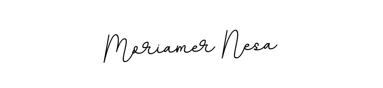 This is the best signature style for the Moriamer Nesa name. Also you like these signature font (BallpointsItalic-DORy9). Mix name signature. Moriamer Nesa signature style 11 images and pictures png