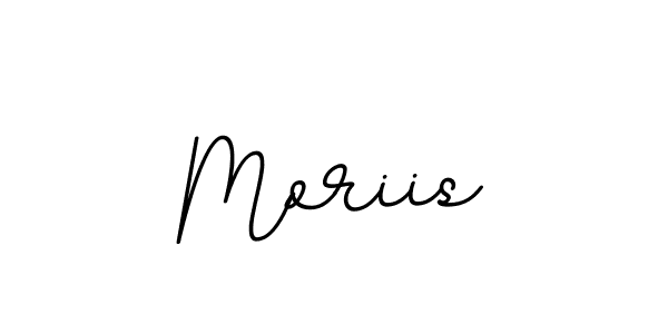 Design your own signature with our free online signature maker. With this signature software, you can create a handwritten (BallpointsItalic-DORy9) signature for name Moriis. Moriis signature style 11 images and pictures png