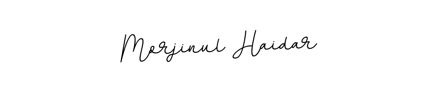 Create a beautiful signature design for name Morjinul Haidar. With this signature (BallpointsItalic-DORy9) fonts, you can make a handwritten signature for free. Morjinul Haidar signature style 11 images and pictures png