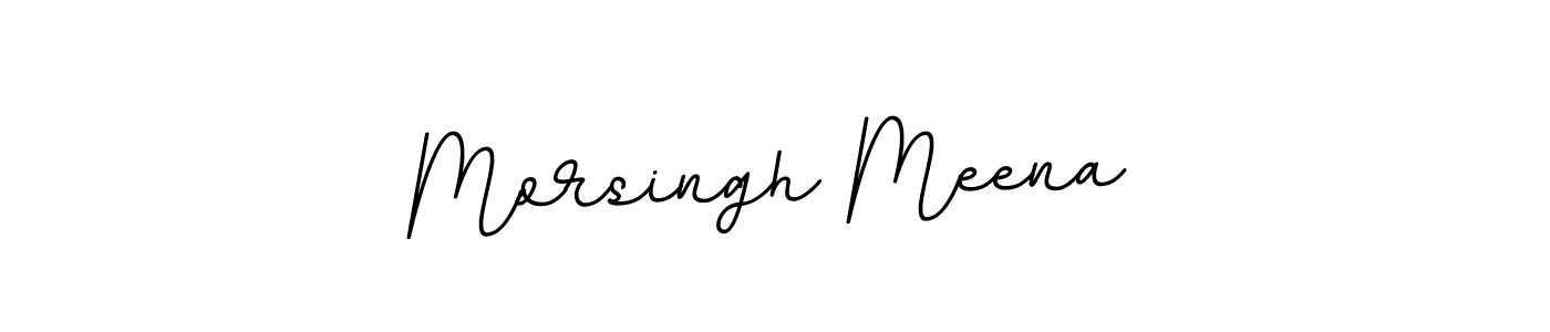 Design your own signature with our free online signature maker. With this signature software, you can create a handwritten (BallpointsItalic-DORy9) signature for name Morsingh Meena. Morsingh Meena signature style 11 images and pictures png