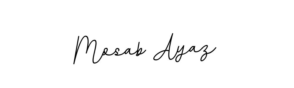 The best way (BallpointsItalic-DORy9) to make a short signature is to pick only two or three words in your name. The name Mosab Ayaz include a total of six letters. For converting this name. Mosab Ayaz signature style 11 images and pictures png