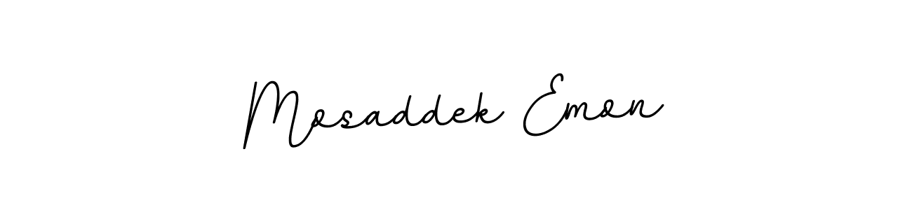 Also we have Mosaddek Emon name is the best signature style. Create professional handwritten signature collection using BallpointsItalic-DORy9 autograph style. Mosaddek Emon signature style 11 images and pictures png
