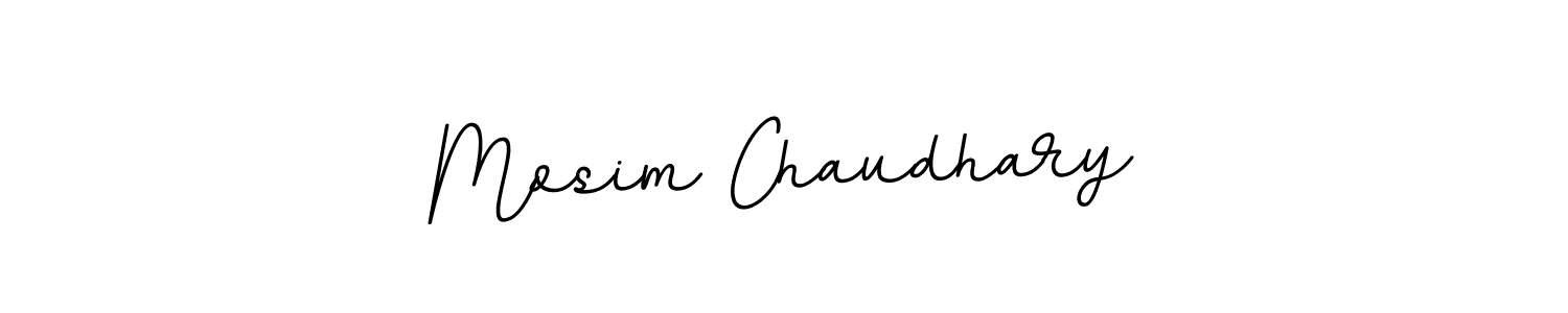 How to make Mosim Chaudhary name signature. Use BallpointsItalic-DORy9 style for creating short signs online. This is the latest handwritten sign. Mosim Chaudhary signature style 11 images and pictures png