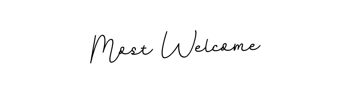 BallpointsItalic-DORy9 is a professional signature style that is perfect for those who want to add a touch of class to their signature. It is also a great choice for those who want to make their signature more unique. Get Most Welcome name to fancy signature for free. Most Welcome signature style 11 images and pictures png