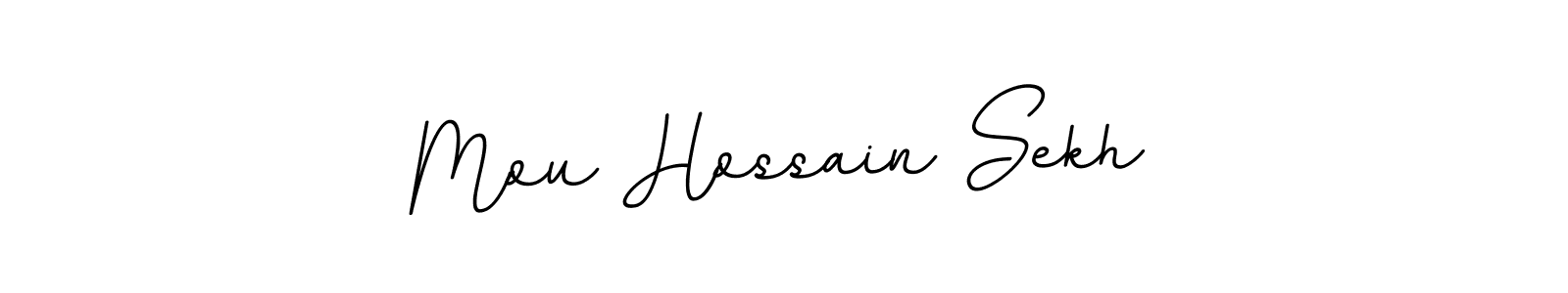 Create a beautiful signature design for name Mou Hossain Sekh. With this signature (BallpointsItalic-DORy9) fonts, you can make a handwritten signature for free. Mou Hossain Sekh signature style 11 images and pictures png