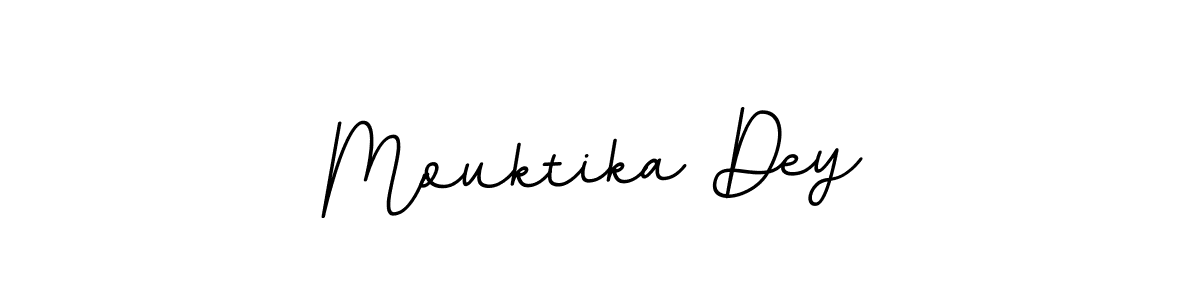 The best way (BallpointsItalic-DORy9) to make a short signature is to pick only two or three words in your name. The name Mouktika Dey include a total of six letters. For converting this name. Mouktika Dey signature style 11 images and pictures png