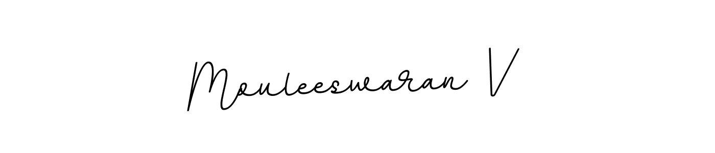 How to make Mouleeswaran V name signature. Use BallpointsItalic-DORy9 style for creating short signs online. This is the latest handwritten sign. Mouleeswaran V signature style 11 images and pictures png