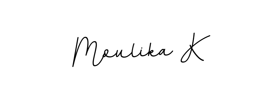 It looks lik you need a new signature style for name Moulika K. Design unique handwritten (BallpointsItalic-DORy9) signature with our free signature maker in just a few clicks. Moulika K signature style 11 images and pictures png
