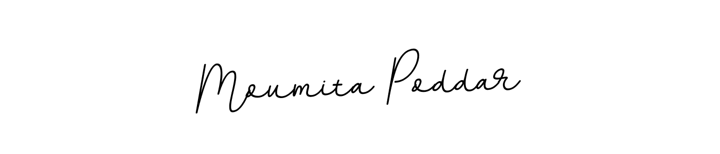 How to make Moumita Poddar name signature. Use BallpointsItalic-DORy9 style for creating short signs online. This is the latest handwritten sign. Moumita Poddar signature style 11 images and pictures png