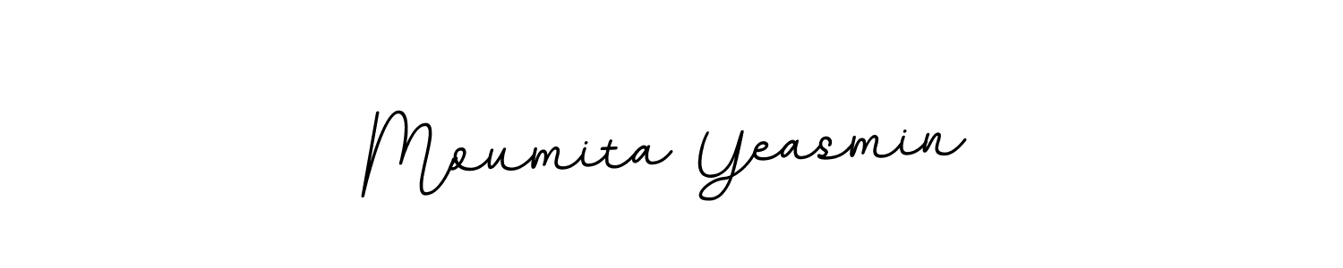 How to make Moumita Yeasmin name signature. Use BallpointsItalic-DORy9 style for creating short signs online. This is the latest handwritten sign. Moumita Yeasmin signature style 11 images and pictures png