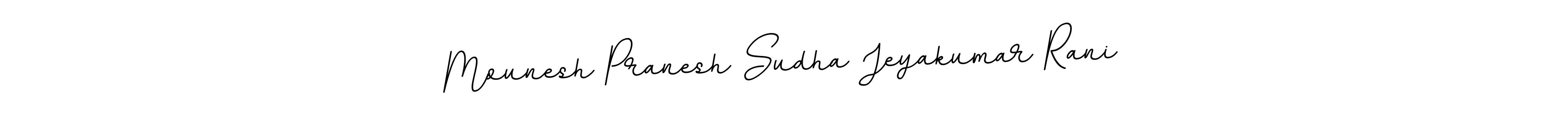 This is the best signature style for the Mounesh Pranesh Sudha Jeyakumar Rani name. Also you like these signature font (BallpointsItalic-DORy9). Mix name signature. Mounesh Pranesh Sudha Jeyakumar Rani signature style 11 images and pictures png