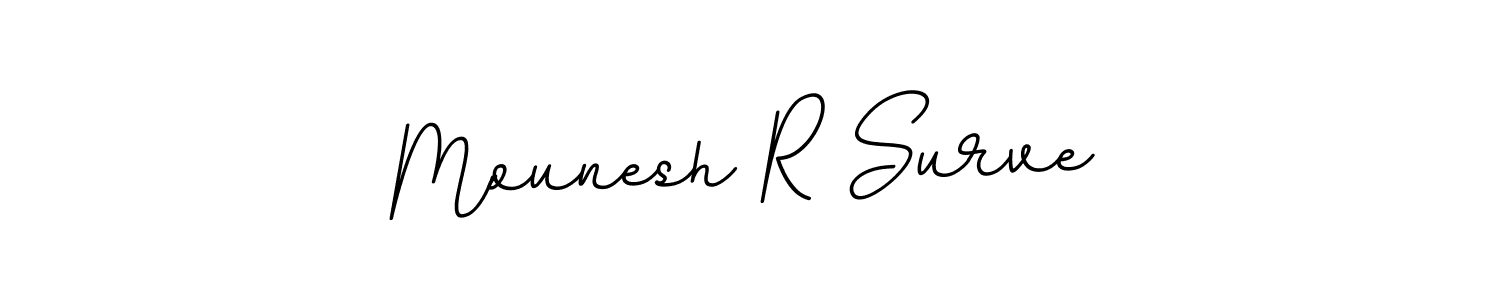 Use a signature maker to create a handwritten signature online. With this signature software, you can design (BallpointsItalic-DORy9) your own signature for name Mounesh R Surve. Mounesh R Surve signature style 11 images and pictures png