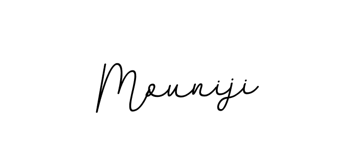You should practise on your own different ways (BallpointsItalic-DORy9) to write your name (Mouniji) in signature. don't let someone else do it for you. Mouniji signature style 11 images and pictures png