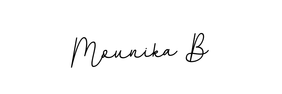 Also we have Mounika B name is the best signature style. Create professional handwritten signature collection using BallpointsItalic-DORy9 autograph style. Mounika B signature style 11 images and pictures png