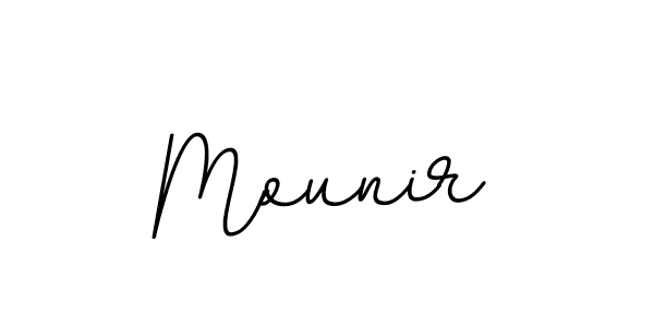 Make a beautiful signature design for name Mounir. With this signature (BallpointsItalic-DORy9) style, you can create a handwritten signature for free. Mounir signature style 11 images and pictures png