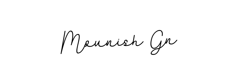 Use a signature maker to create a handwritten signature online. With this signature software, you can design (BallpointsItalic-DORy9) your own signature for name Mounish Gn. Mounish Gn signature style 11 images and pictures png