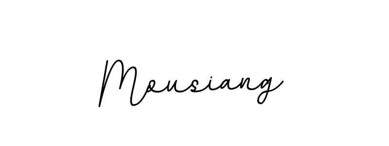 Use a signature maker to create a handwritten signature online. With this signature software, you can design (BallpointsItalic-DORy9) your own signature for name Mousiang. Mousiang signature style 11 images and pictures png