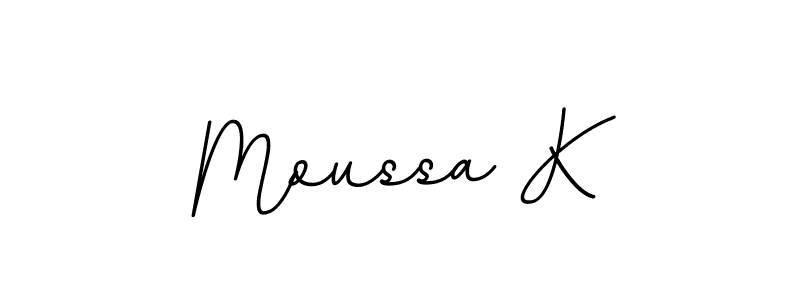 Design your own signature with our free online signature maker. With this signature software, you can create a handwritten (BallpointsItalic-DORy9) signature for name Moussa K. Moussa K signature style 11 images and pictures png