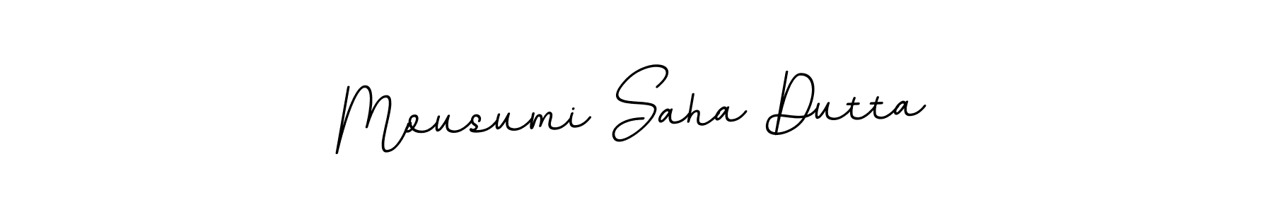 How to make Mousumi Saha Dutta name signature. Use BallpointsItalic-DORy9 style for creating short signs online. This is the latest handwritten sign. Mousumi Saha Dutta signature style 11 images and pictures png